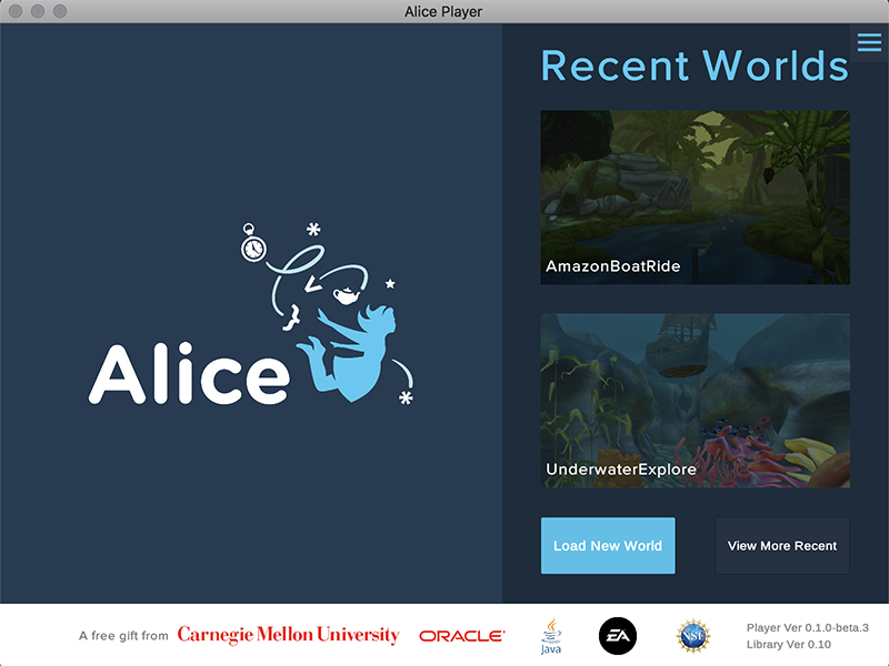 Using The Alice Player