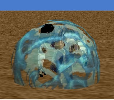 UPDATED ARMOR LOCK PIC-SEE OTHER ARMOR LOCK PICTURE

An armor lock simulation in Alice.
You can't tell from the picture, but the two spheres revolve around at randomized paces and flash on and off repeatedly, making for a nice effect.