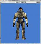 spartan01-a textured Halo spartan model. 
Many, many subparts, down to the segments of each finger. 
Spent lots of time placing the pivots.