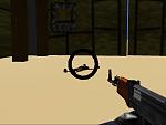 A kill with the AK. Notice the enlarged reticle, which appears whenever you fire for a prolonged period of time.