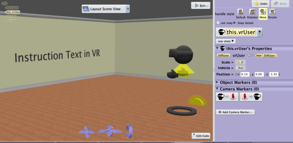 Creating a VR Project with a vrUser
